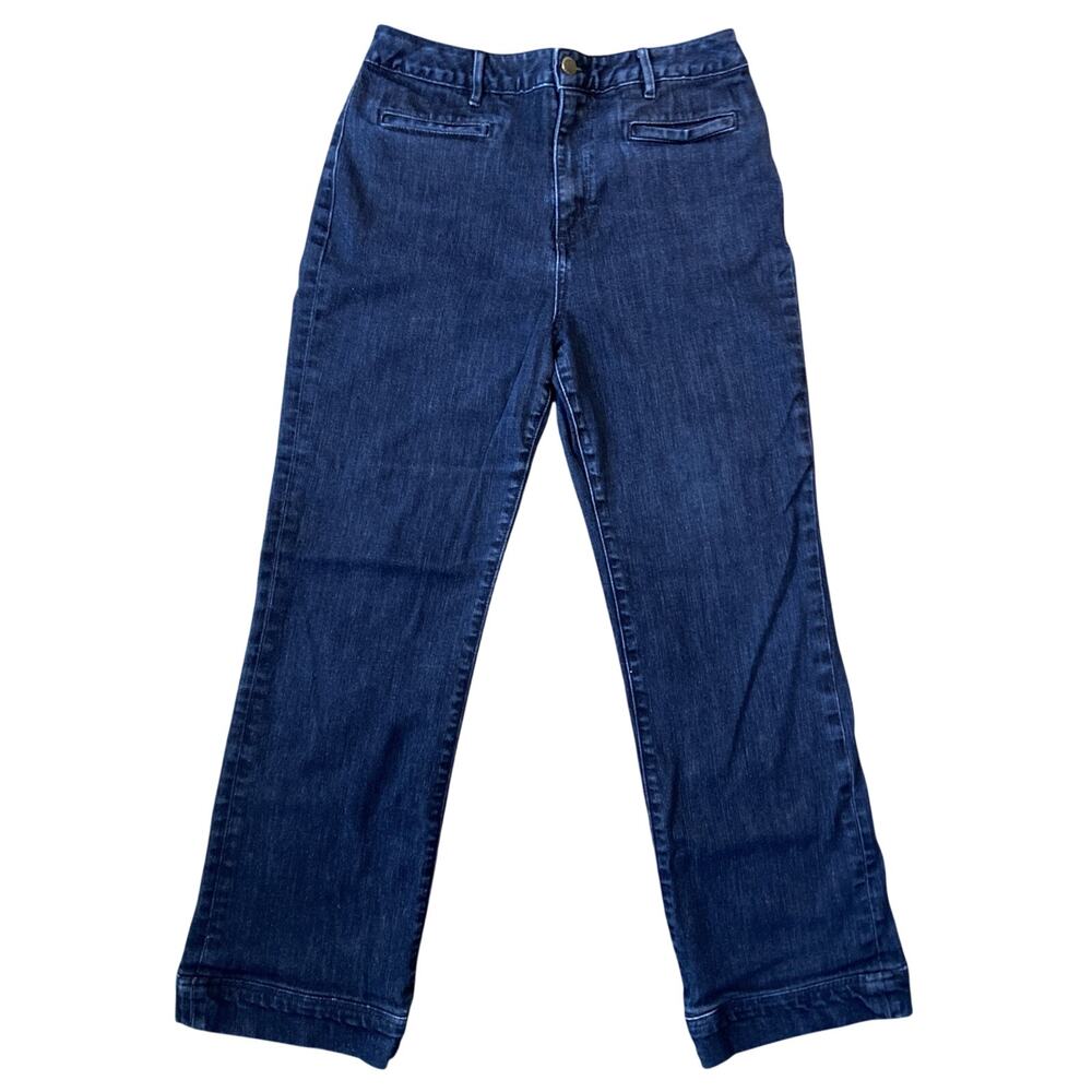 Ann Mashburn Jeans Sz 29 Dark Blue High Rise Stretch Sloane Trouser